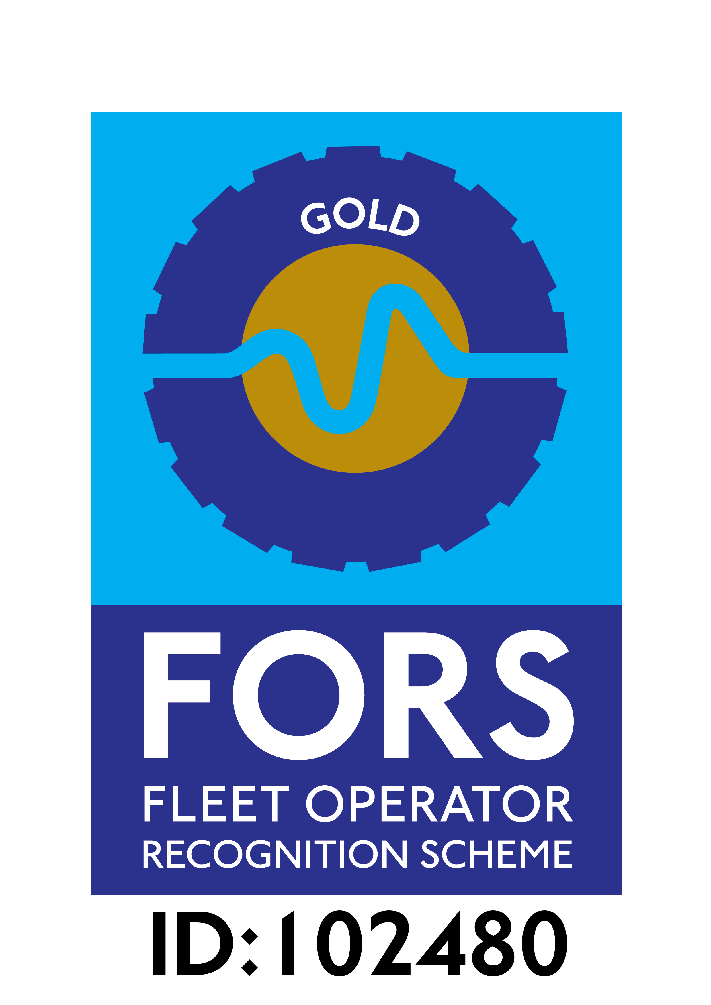 FORS Gold accreditation certificate — Fleet Operator Recognition Scheme, 24/7 Deliveries Ltd, ID 102480